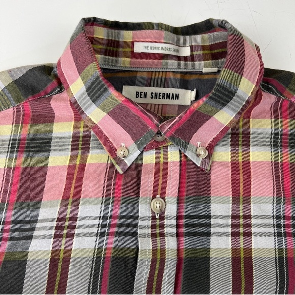 Men's Ben Sherman Large Check Casual Button Up Shirt - Picture 2 of 9